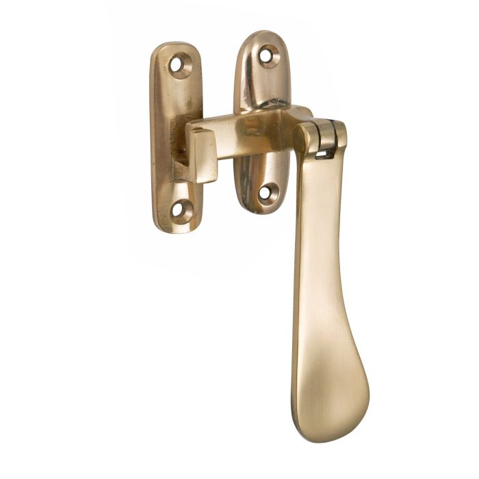 Eclipse Victorian Reversible Solid Brass Casement Fastener with Hook & Mortice Plate