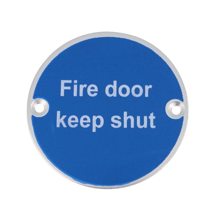 Eclipse Aluminium Door Sign - Fire Door Keep Shut