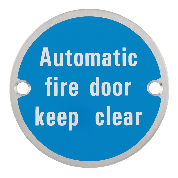 Eclipse 76mm Automatic Fire Door Keep Clear Symbol