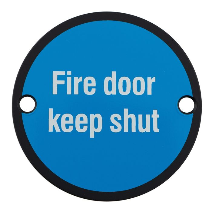 Eclipse 76mm Fire Door Keep Shut Symbol
