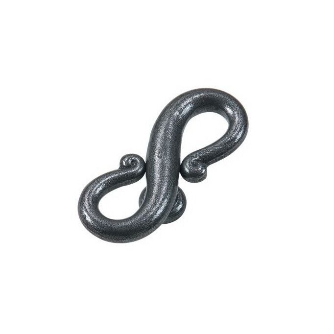 Brionne Drawer Pull Handle Swirl Design Pewter Patina 25-10301