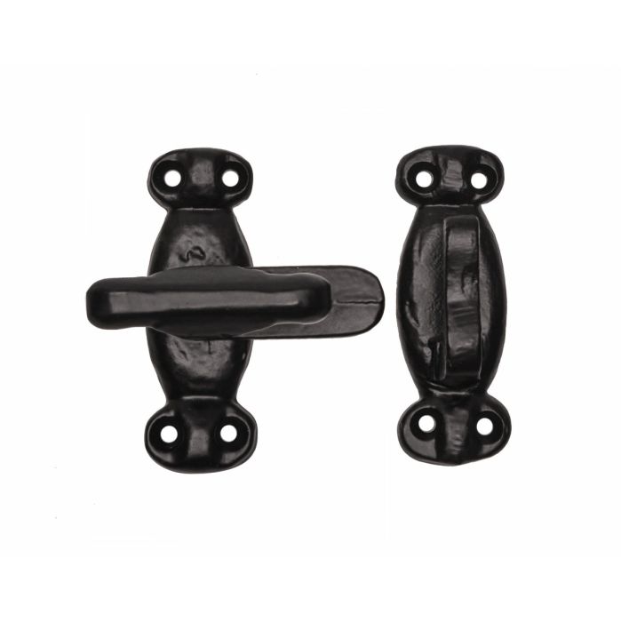 Eclipse Black Antique Cupboard Latch Set