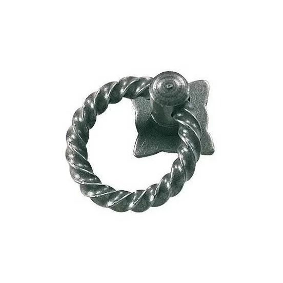 Brionne Hand Forged French Ironmongery Twisted Ring Pull Handle 26-20402
