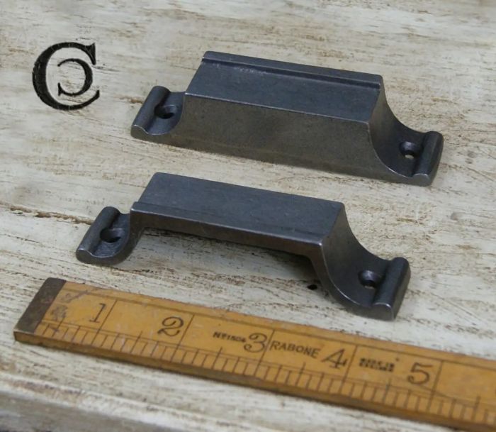 Cottingham Rim Lock Keep Curved Plain Wide Cast Iron