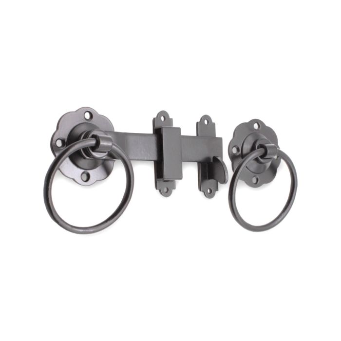Spira Brass Plain Ring Gate Latch – Black