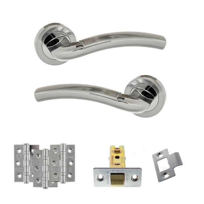 Atlantic Hardware Eco Crest Door Handle Pack - Latch Set