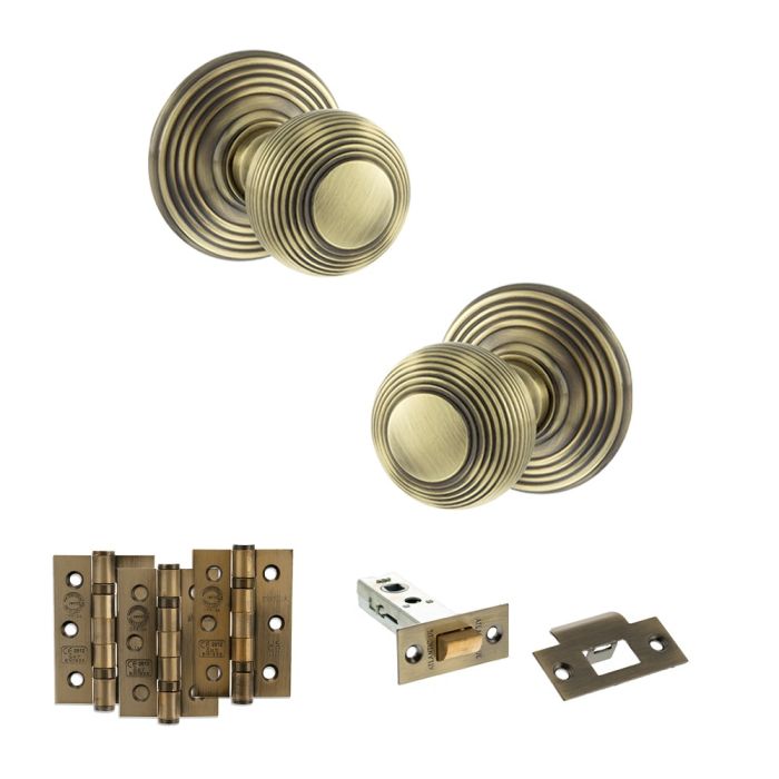 Atlantic Hardware Old English Ripon Mortice Door Knob Pack - Latch Set