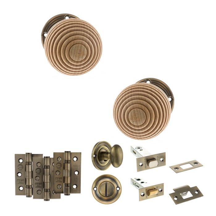 Atlantic Hardware Old English Bridlington Mortice Door Knob Pack - Bathroom Set
