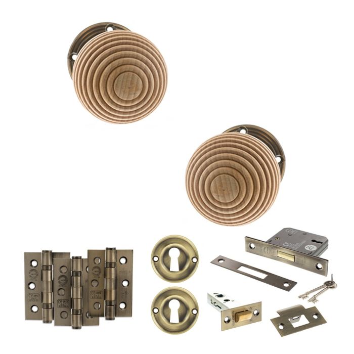 Atlantic Hardware Old English Bridlington Mortice Door Knob Pack - Lock Set