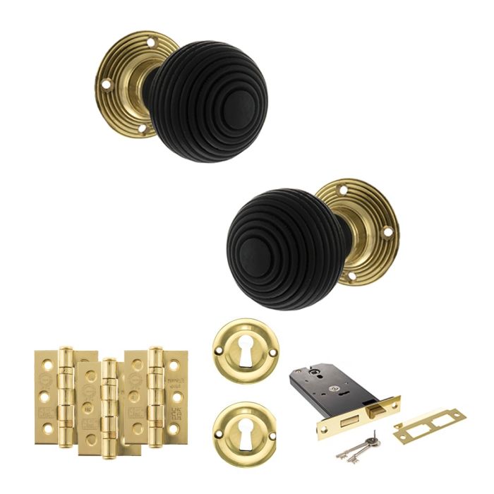 Atlantic Hardware Old English Whitby Mortice Door Knob Pack - Lock Set