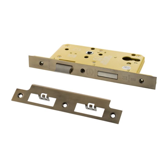 Atlantic Hardware DIN Heavy Duty Euro Profile Sashlock Double Throw 60mm Backset