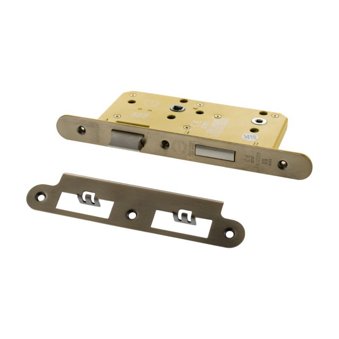 Atlantic Hardware DIN Radius Heavy Duty Bathroom Lock Single Turn 60mm Backset