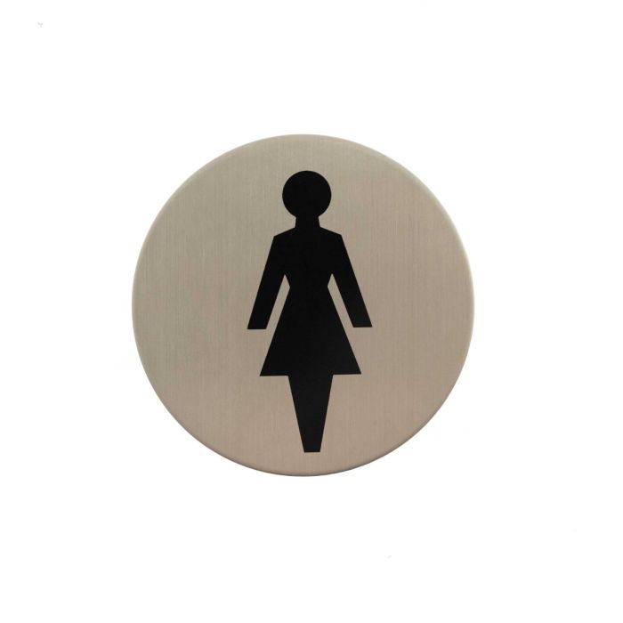 Atlantic Hardware Female Disc Sign - Satin Stainless Steel