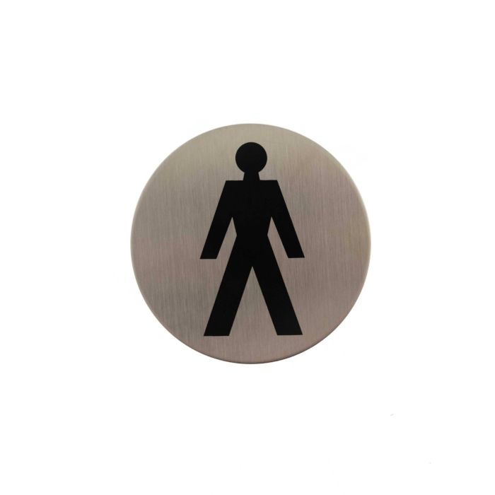 Atlantic Hardware Male Disc Sign - Satin Stainless Steel