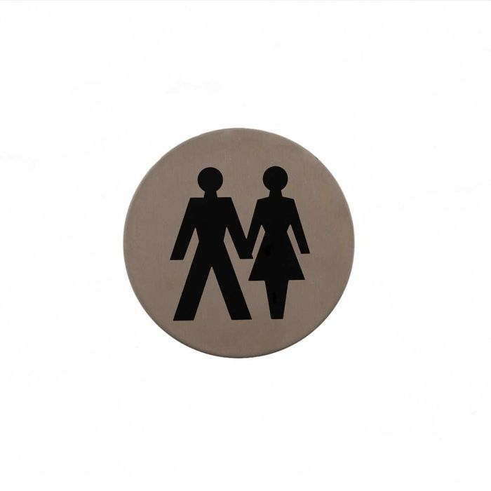 Atlantic Hardware Unisex Disc Sign - Satin Stainless Steel