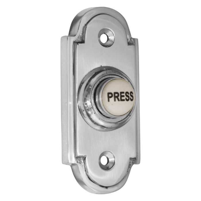 Prima Hardware Shaped Bell Push c/w China 'Press' Button