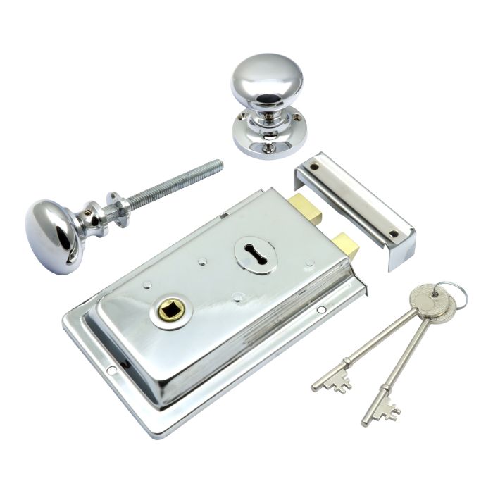 Prima Hardware Rim Lock + Mushroom Rim Knob
