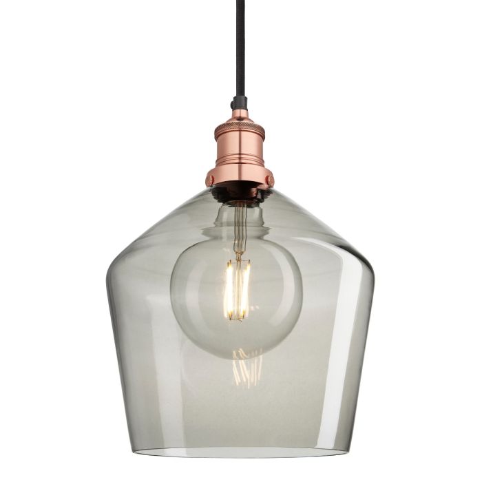 Industville 10 Inch Brooklyn Tinted Glass Schoolhouse Pendant