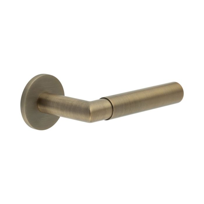 Frelan CR-102 Antique Brass Sprung Round Rose Door Handle