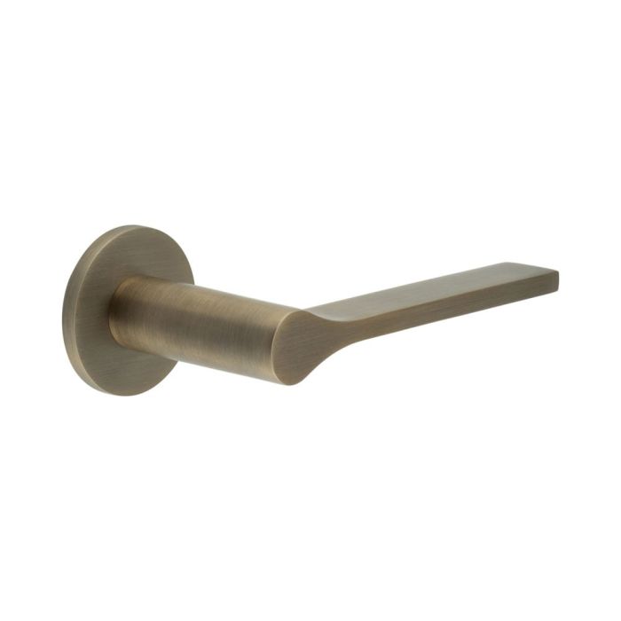 Frelan CR-105 Antique Brass Sprung Round Rose Door Handle