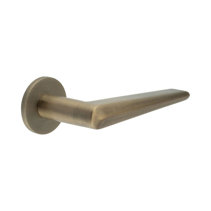 Frelan CR-107 Antique Brass Sprung Round Rose Door Handle