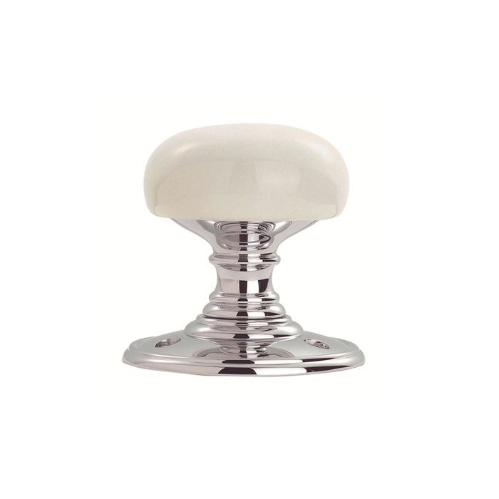 Carlisle Brass Delamain Unsprung White Porcelain Mortice Door Knob - Pair
