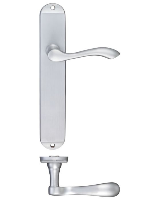 Fulton & Bray Arundel Door Handle on Long Backplate - Pair
