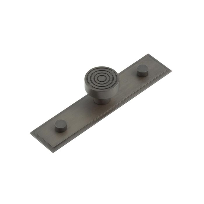 Frelan Hoxton Murray Cupboard Knob on Stepped Rushton Backplate