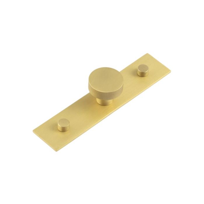 Frelan Hoxton Thaxted Cupboard Knob on Plain Fanshaw Backplate