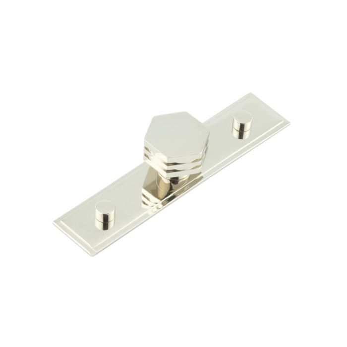 Frelan Hoxton Nile Cupboard Knob on Stepped Rushton Backplate