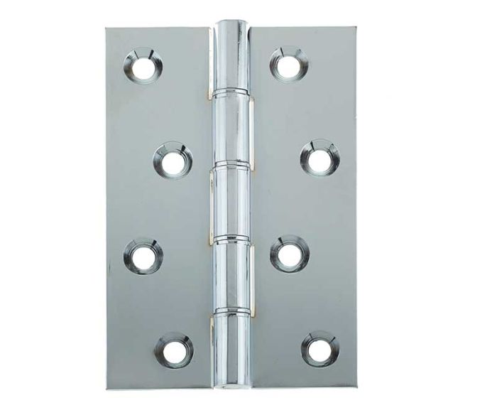 Frelan - Double Phosphor Bronze Washered Hinge - Polished Chrome - 102mm x 67mm