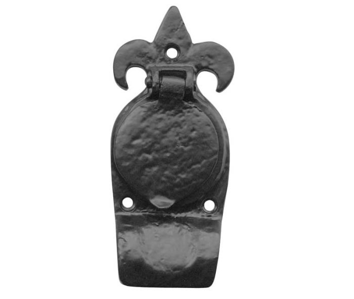 Frelan - Antique Fleur De Lys Cylinder Pull - Black