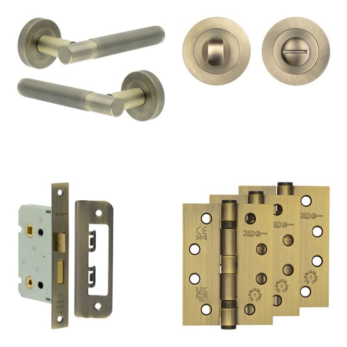 Frelan Complete Venice Door Handle Pack - Bathroom - Turn & Release