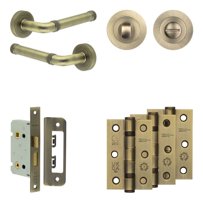 Frelan Complete Midtown Door Handle Pack - Bathroom - Turn & Release