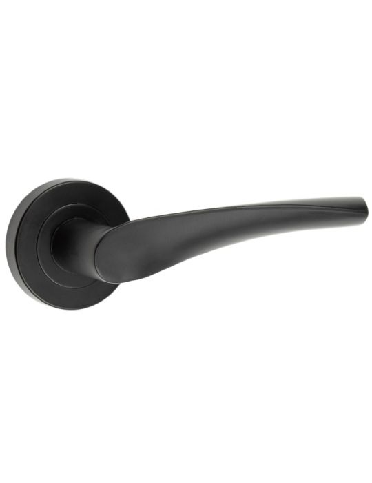 Frelan Nero Twirl Lever Handle on Round Rose