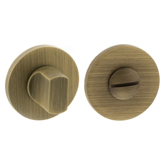 Atlantic Hardware Millhouse Brass WC Turn and Release on 5mm Slimline Round Rose