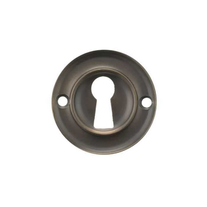 Atlantic Hardware Standard Profile Old English Solid Brass Open Escutcheon