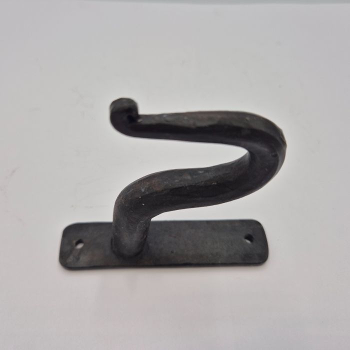 Handforged Curtain Pole Bracket – Black Beeswax Finish – For Poles up to 16mm