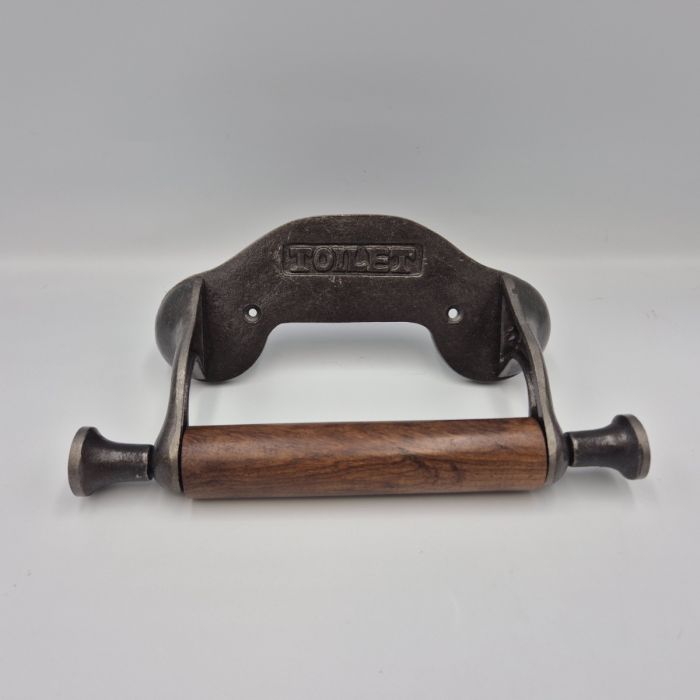 Iron and wood Toilet Roll Holder – Reproduction Antique style