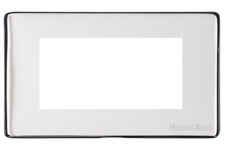 Heritage Brass Vintage Range Polished Chrome, X02 - 4 Module Euro Plate