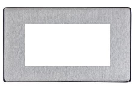 Heritage Brass Vintage Range Satin Chrome, X03 - 4 Module Euro Plate