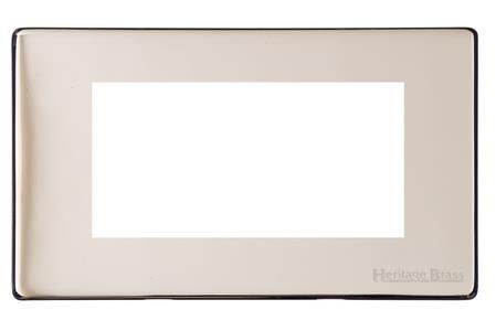 Heritage Brass Vintage Range Satin Nickel, X05 - 4 Module Euro Plate