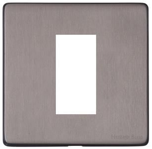 Heritage Brass Vintage Range Satin Black Nickel, X66 - 1 Module Euro Plate