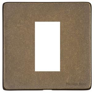 Heritage Brass Vintage Range Rustic Brass, XRB - 1 Module Euro Plate