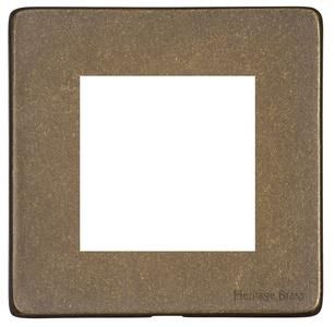 Heritage Brass Vintage Range Rustic Brass, XRB - 2 Module Euro Plate