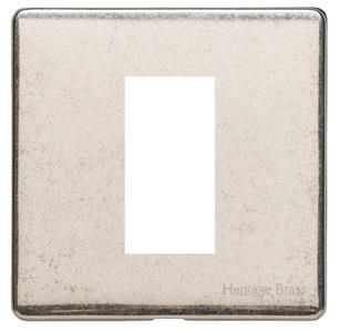 Heritage Brass Vintage Range Rustic Nickel, XRN - 1 Module Euro Plate