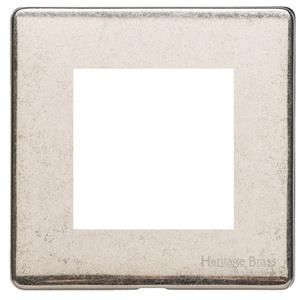 Heritage Brass Vintage Range Rustic Nickel, XRN - 2 Module Euro Plate