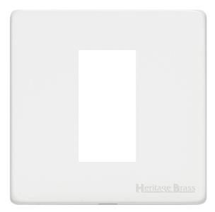 Heritage Brass Vintage Range Matt White, XWH - 1 Module Euro Plate