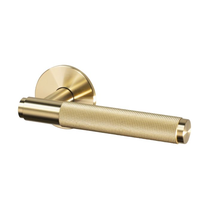 Buster and Punch Single Fixed Cross Door Handle on Rose