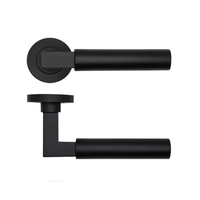 Zoo Hardware Rosso Tecnica Garda Door Handle on Rose - Pair 